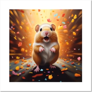 Party hamster Posters and Art